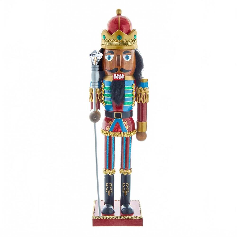 NEW KURT S. ADLER african american wooden nutcracker king 15" in multi